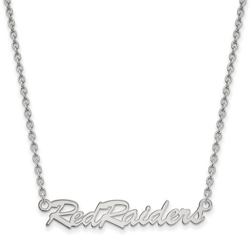 Texas Tech University Red Raiders Medium Sterling Silver Pendant Necklace 4.81gr