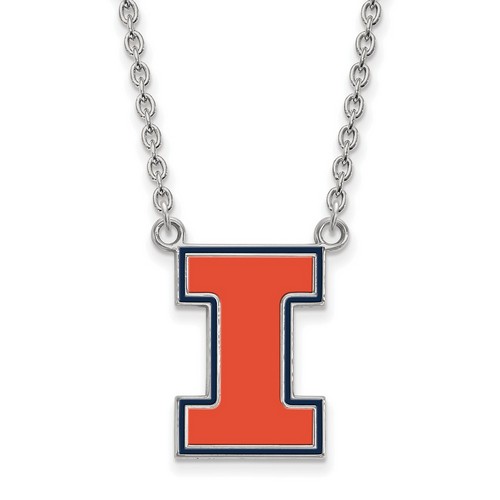 University of Illinois Fighting Illini Sterling Silver Pendant Necklace 5.49 gr
