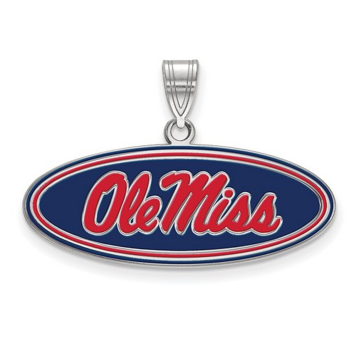 University of Mississippi Rebels Medium Pendant in Sterling Silver 3.31 gr