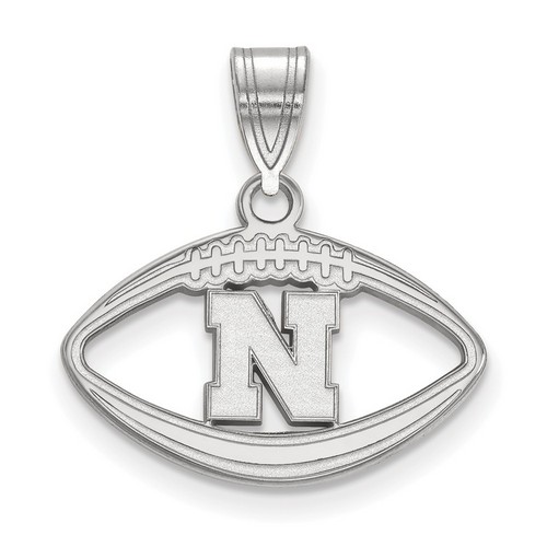 University of Nebraska Cornhuskers Sterling Silver Football Pendant 1.22 gr