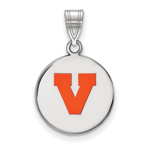 University of Virginia Cavaliers Medium Disc Pendant in Sterling Silver 2.20 gr