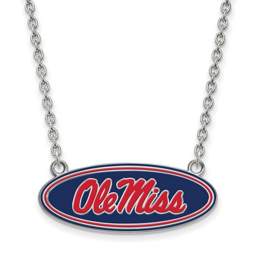 University of Mississippi Rebels Large Sterling Silver Pendant Necklace 6.42 gr