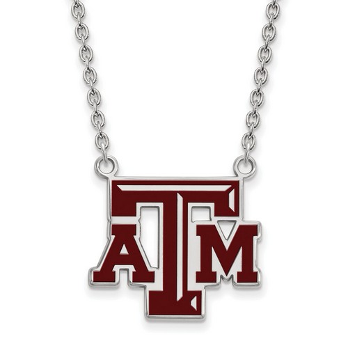 Texas A&M University Aggies Large Pendant Necklace in Sterling Silver 6.35 gr