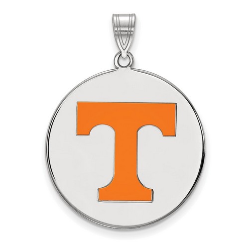 University of Tennessee Volunteers XL Disc Pendant in Sterling Silver 5.56 gr