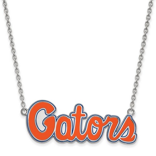 University of Florida Gators Large Pendant Necklace in Sterling Silver 9.18 gr