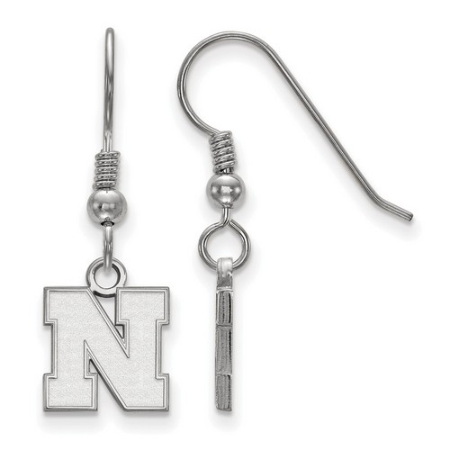 University of Nebraska Cornhuskers XS Earrings Dangle in Sterling Silver 1.48 gr