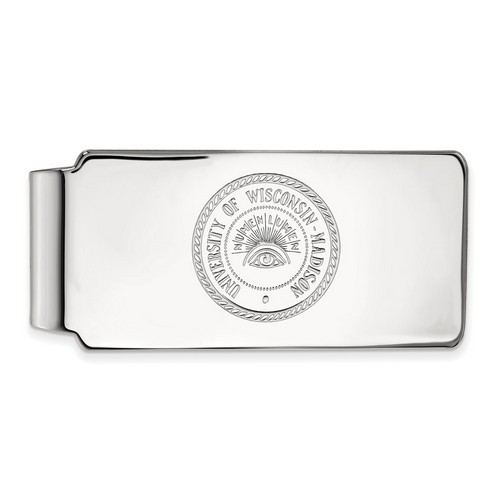 University of Wisconsin Badgers Money Clip in Sterling Silver 17.15 gr