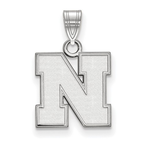 University of Nebraska Cornhuskers Small Pendant in Sterling Silver 1.34 gr