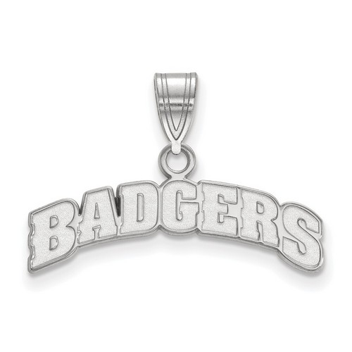 University of Wisconsin Badgers Medium Pendant in Sterling Silver 1.32 gr