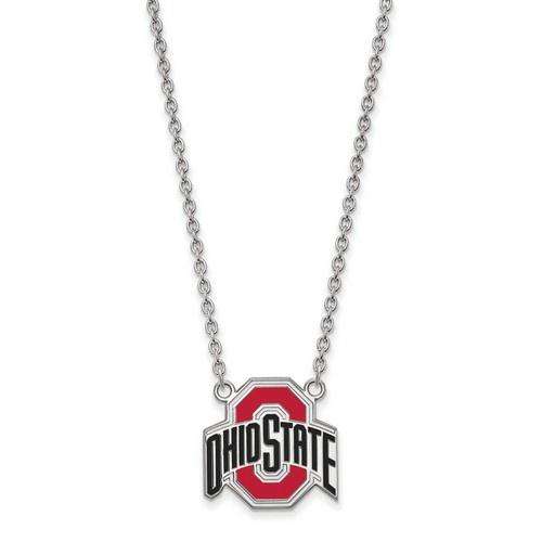 Ohio State University Buckeyes Large Pendant Necklace in Sterling Silver 6.23 gr