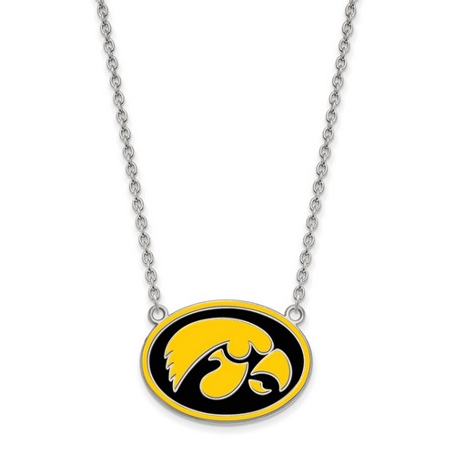 University of Iowa Hawkeyes Pendant Necklace in Sterling Silver 7.01 gr