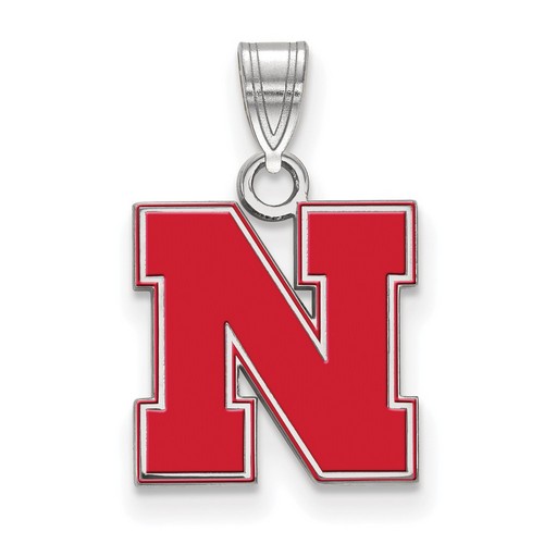University of Nebraska Cornhuskers Small Pendant in Sterling Silver 1.45 gr