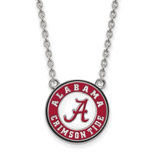 University of Alabama Crimson Tide Large Sterling Silver Pendant Necklace 6.21gr