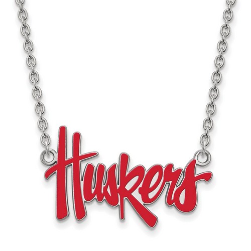 University of Nebraska Cornhuskers Sterling Silver Pendant Necklace 5.73 gr