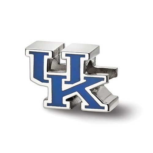 University of Kentucky Wildcats UK Enameled Logo Bead in Sterling Silver