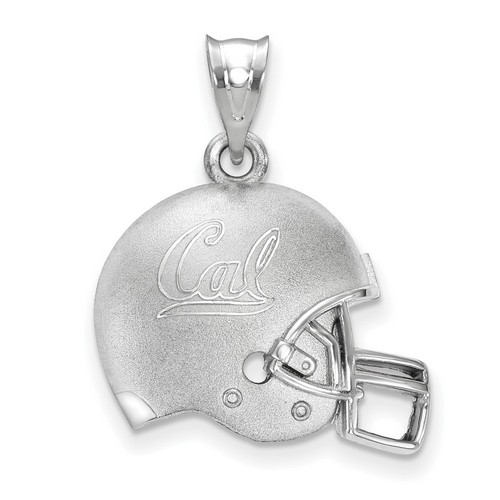 UC Berkeley California Golden Bears 3D Football Helmet Logo in Sterling Silver