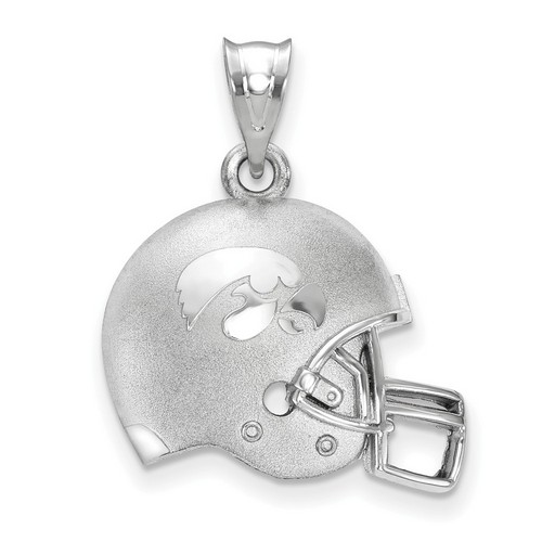 University of Iowa Hawkeyes Sterling Silver Football Helmet Logo Pendant 2.38 gr