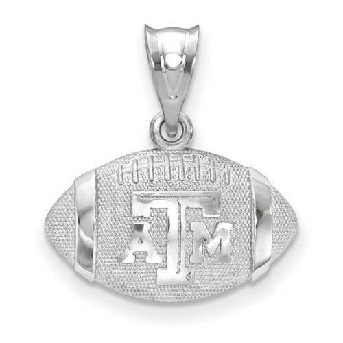 Texas A&M University Aggies Sterling Silver Football Logo Pendant 1.54 gr
